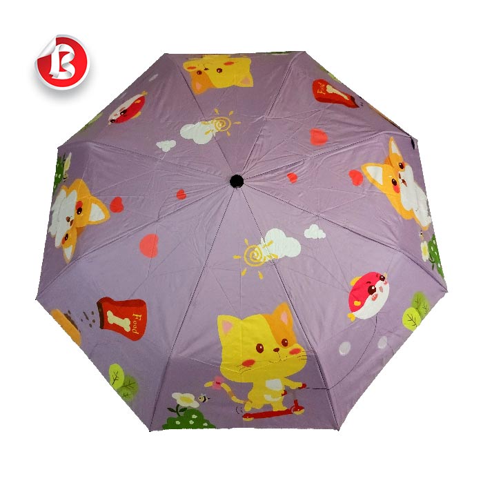 عکس اصلی چتر دخترانه تاشو اتوماتیک طرح فانتزی کد 02