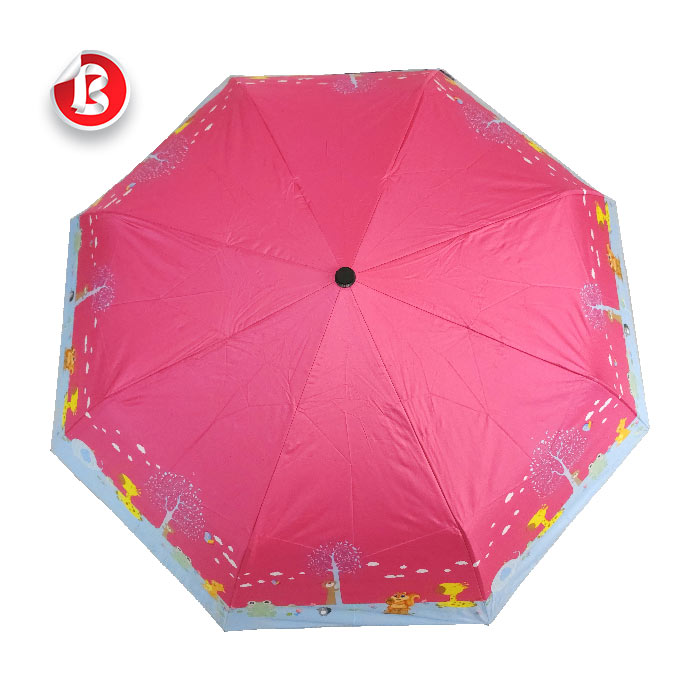عکس اصلی چتر دخترانه تاشو اتوماتیک طرح فانتزی کد 03