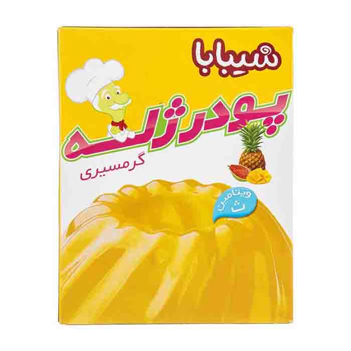 عکس اصلی پودر ژله آناناس گرمسیری شیبابا وزن 100 گرم