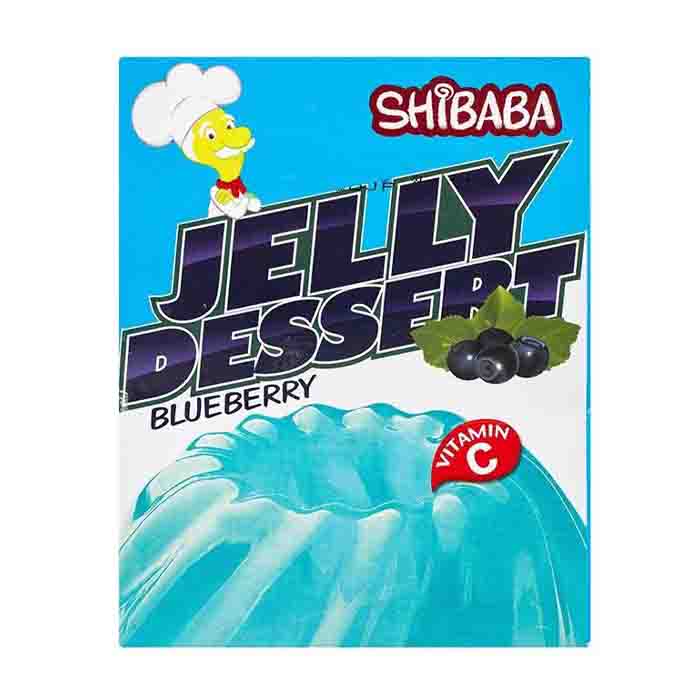 عکس اصلی پودر ژله بلوبری شیبابا وزن 100 گرم