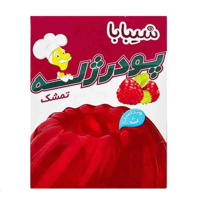 عکس اصلی پودر ژله تمشک شیبابا وزن 100 گرم