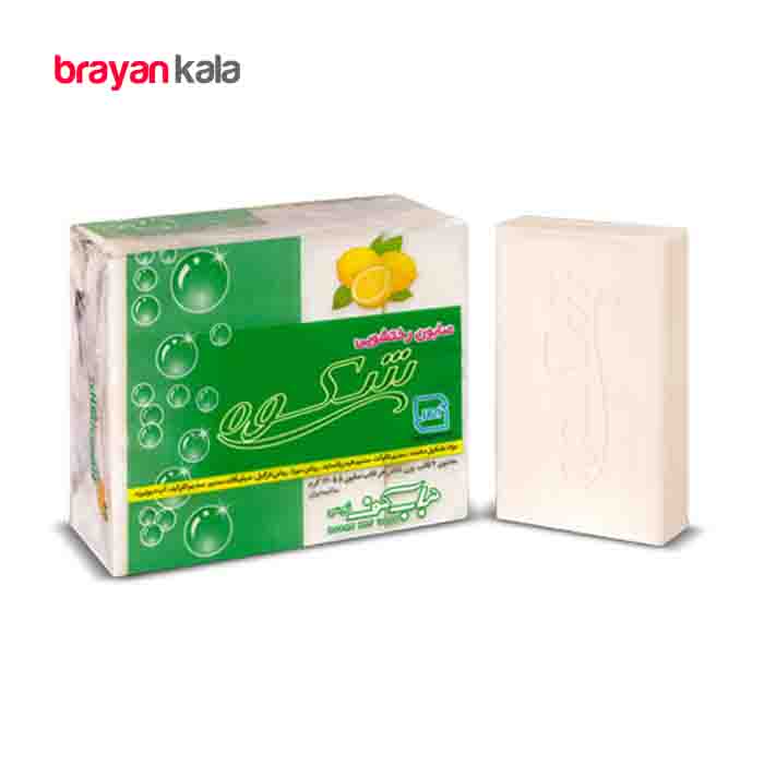 عکس اصلی صابون رختشویی شکوه لیمو بسته 4 عددی