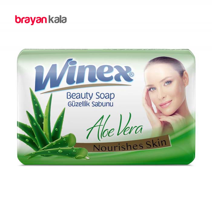عکس اصلی صابون حمام winex با عصاره آلوئه ورا بسته 6 عددی