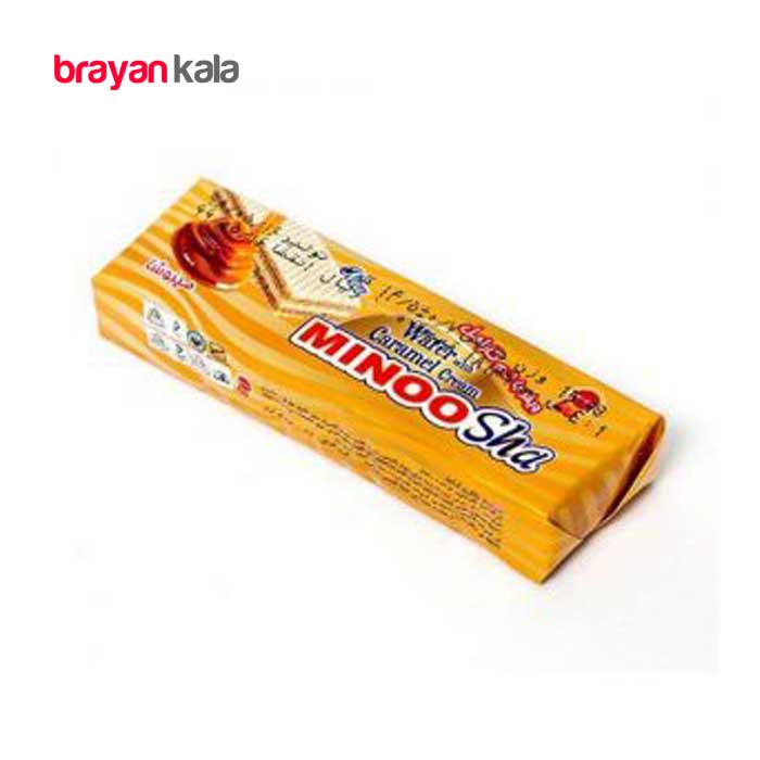 عکس اصلی ویفر با کرم کارامل مینو