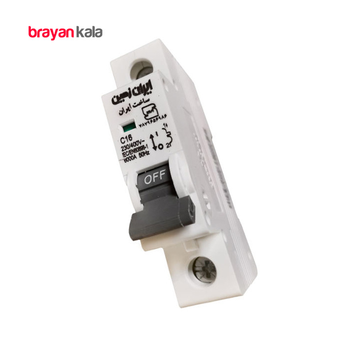 عکس اصلی فیوز مینیاتوری تک فاز 16 آمپر ایران زمین مدل C16