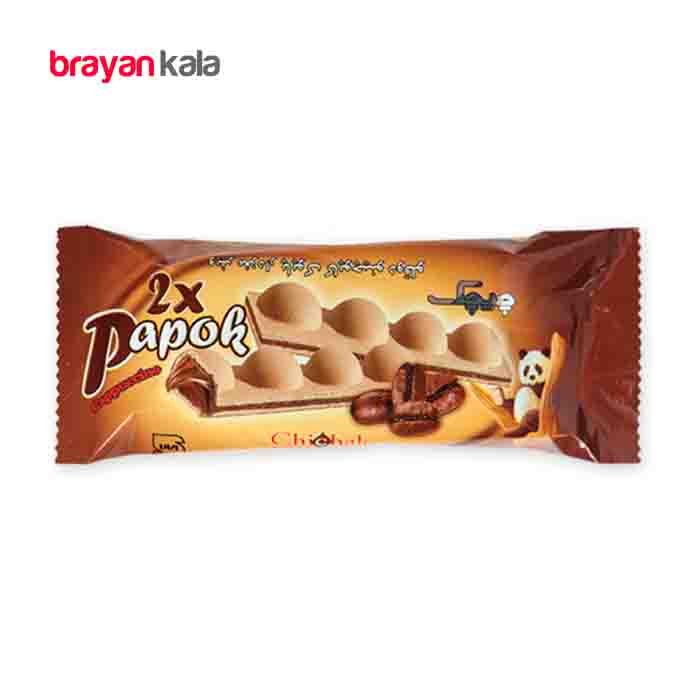 عکس اصلی ویفر مغزدار پاپوک کاپوچینو دوقلو چیچک