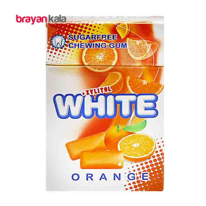 عکس اصلی آدامس پرتقال وایت 25گرمی
