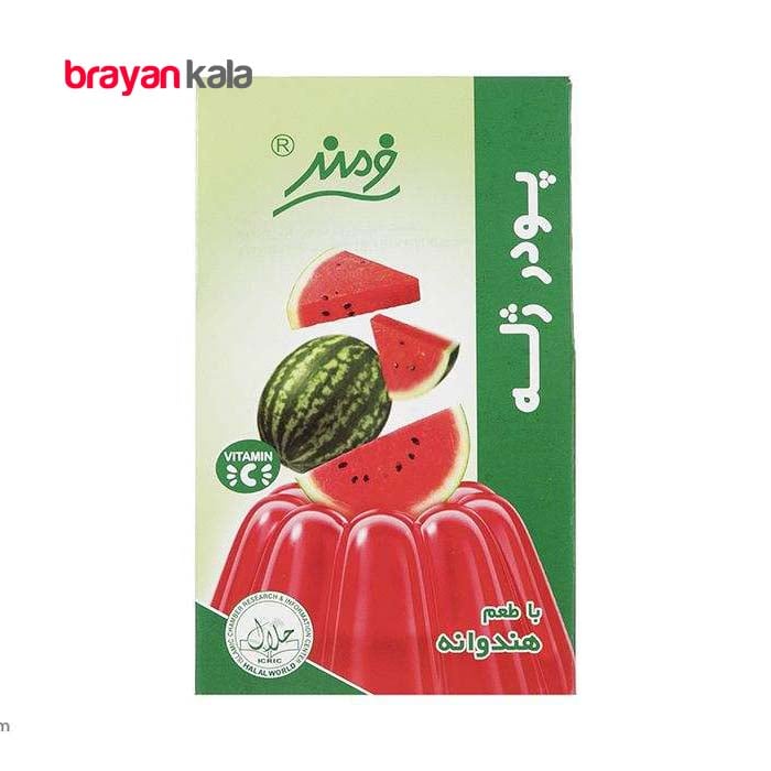 عکس اصلی پودر ژله هندوانه فرمند مقدار 100 گرم