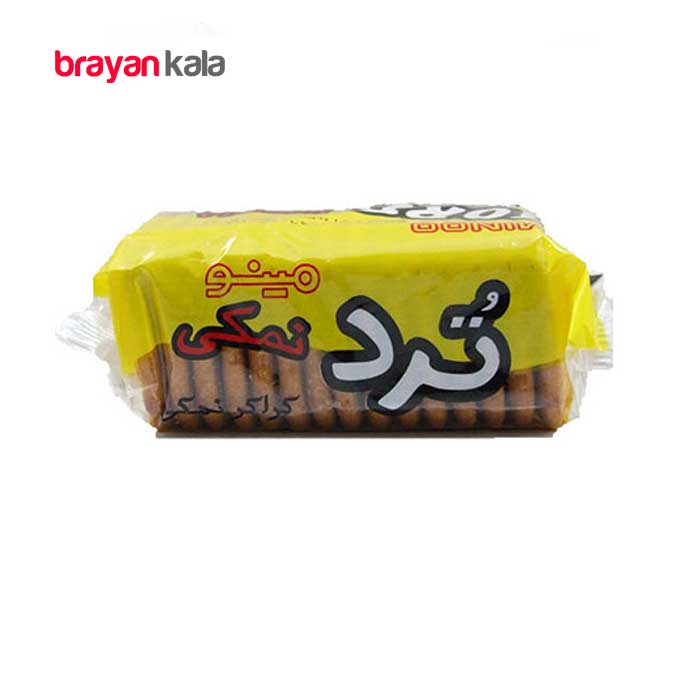 عکس اصلی بیسکویت کراکر نمکی ترد مینو مقدار 70 گرم