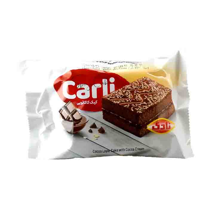 عکس اصلی کیک لایه ای کاکائویی با کرم کاکائو نادی