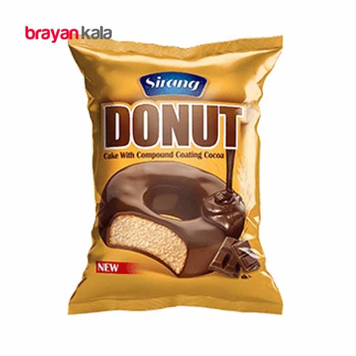 عکس اصلی کیک donut با روکش کاکائو سیرنگ