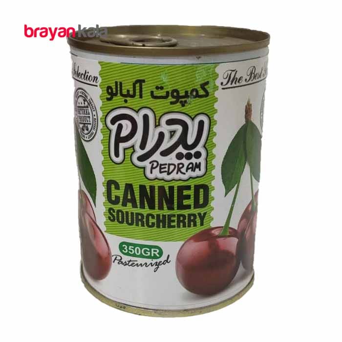 عکس اصلی کمپوت آلبالو پدرام مقدار 350 گرمی